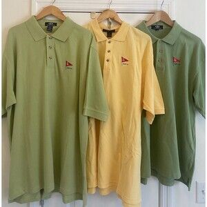 Lot 3 VANTAGE VELOCITY SEASIDE PARK Yacht Club SPYC Polo Shirts XXL Short Sleeve